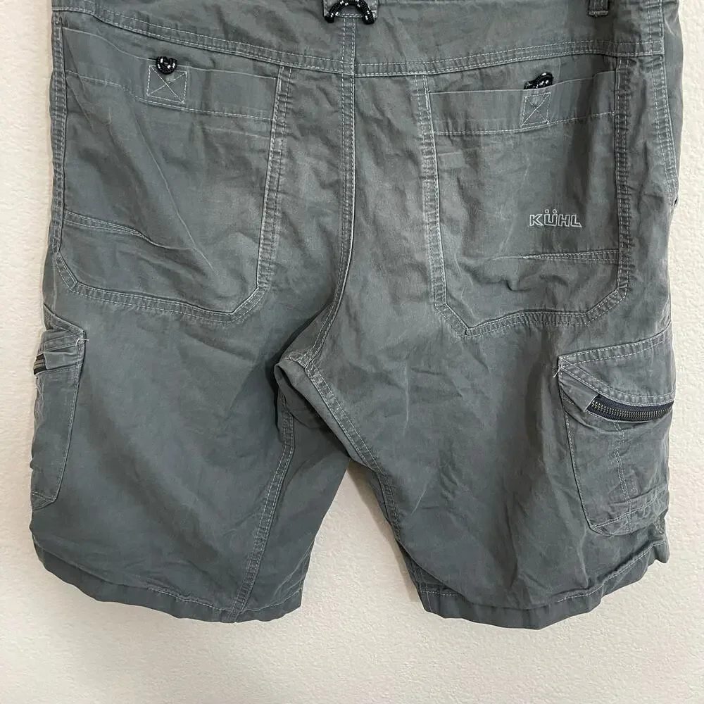 Kuhl Men's Ambush 9-Pocket Cargo Outdoor Hiking Shorts Carbon Grey Size 32